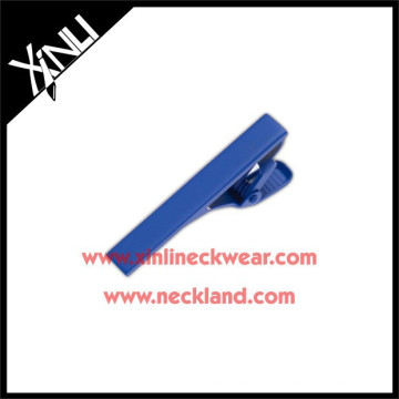 Barre de cravate en gros colorée d&#39;électrodéposition bleue de haute qualité des hommes